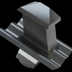 Swisspearl Bølgeplader^hætte til aftræksrør B6 150x150 mm 15/45° grå