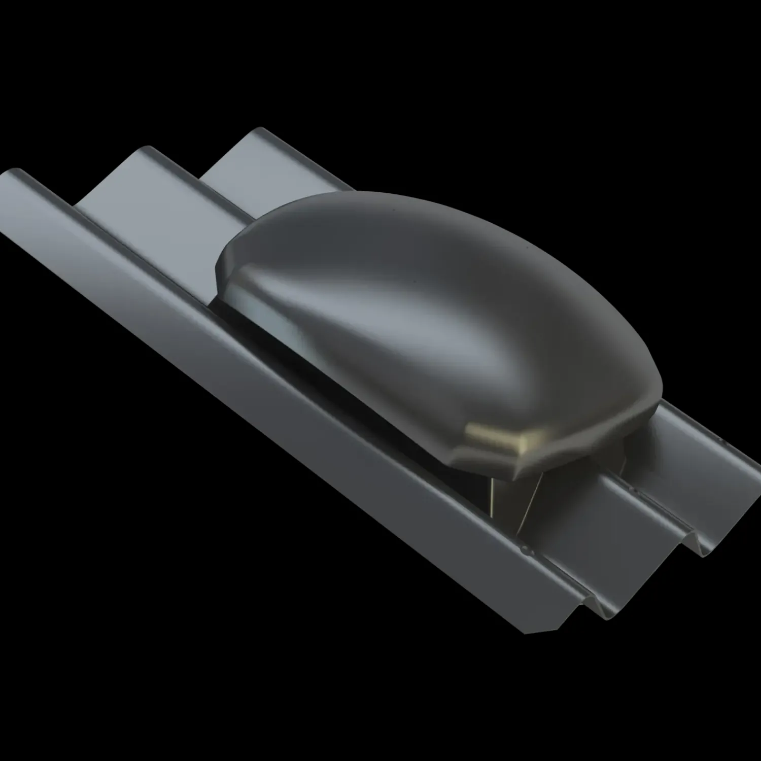 Swisspearl Bølgeplader^hætte til tagrumsventilation B7 410x550 mm 15/50° sortblå