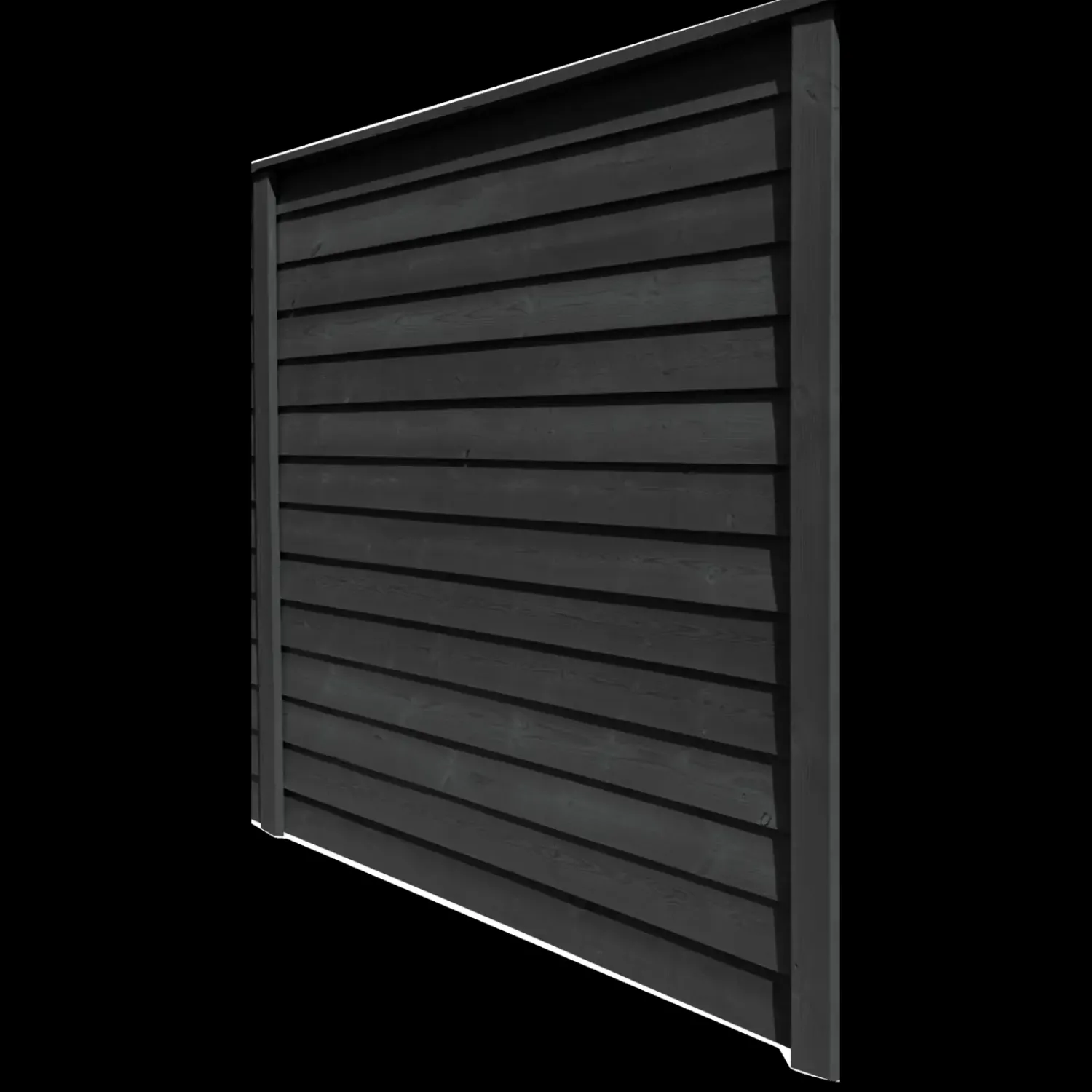 Frøslev træ Træhegn^Systemhegn startsæt sortmalet 180 cm