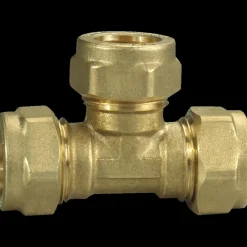 Vvs-Fittings Og Rør^Tee klemring 15x15x15 mm messing