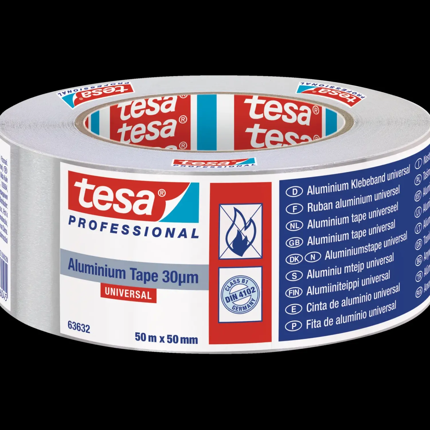 Tesa Tape Og Opmærkning^aluminiums tape universal 30 liner sølv 50mm x 50m