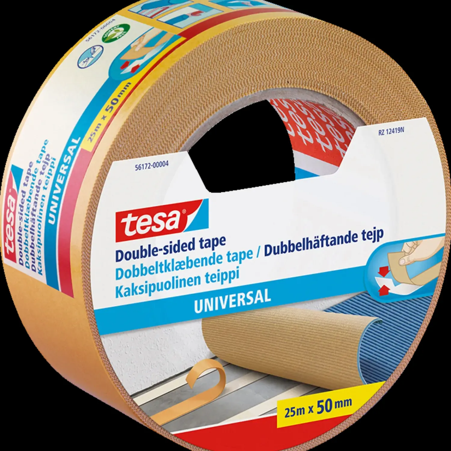 Tesa Tape Og Opmærkning^® Dobbeltklæbende tape Universal 25 m x 50 mm