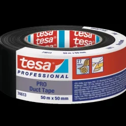 Tesa Tape Og Opmærkning^lærredtape 50 m x 50 mm sort