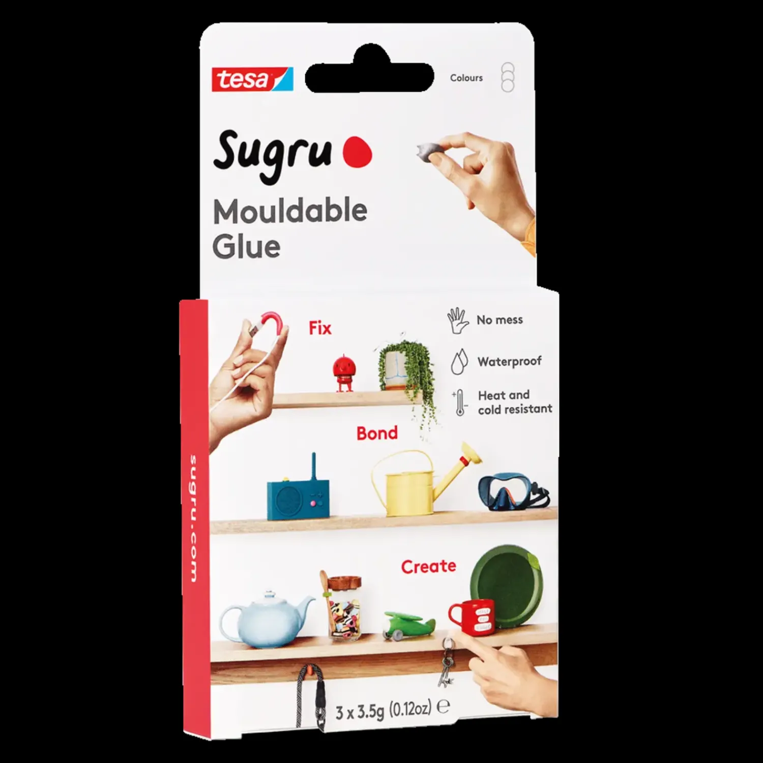 Tesa Tape Og Opmærkning^Sugru Formbar lim 3 pak hvid