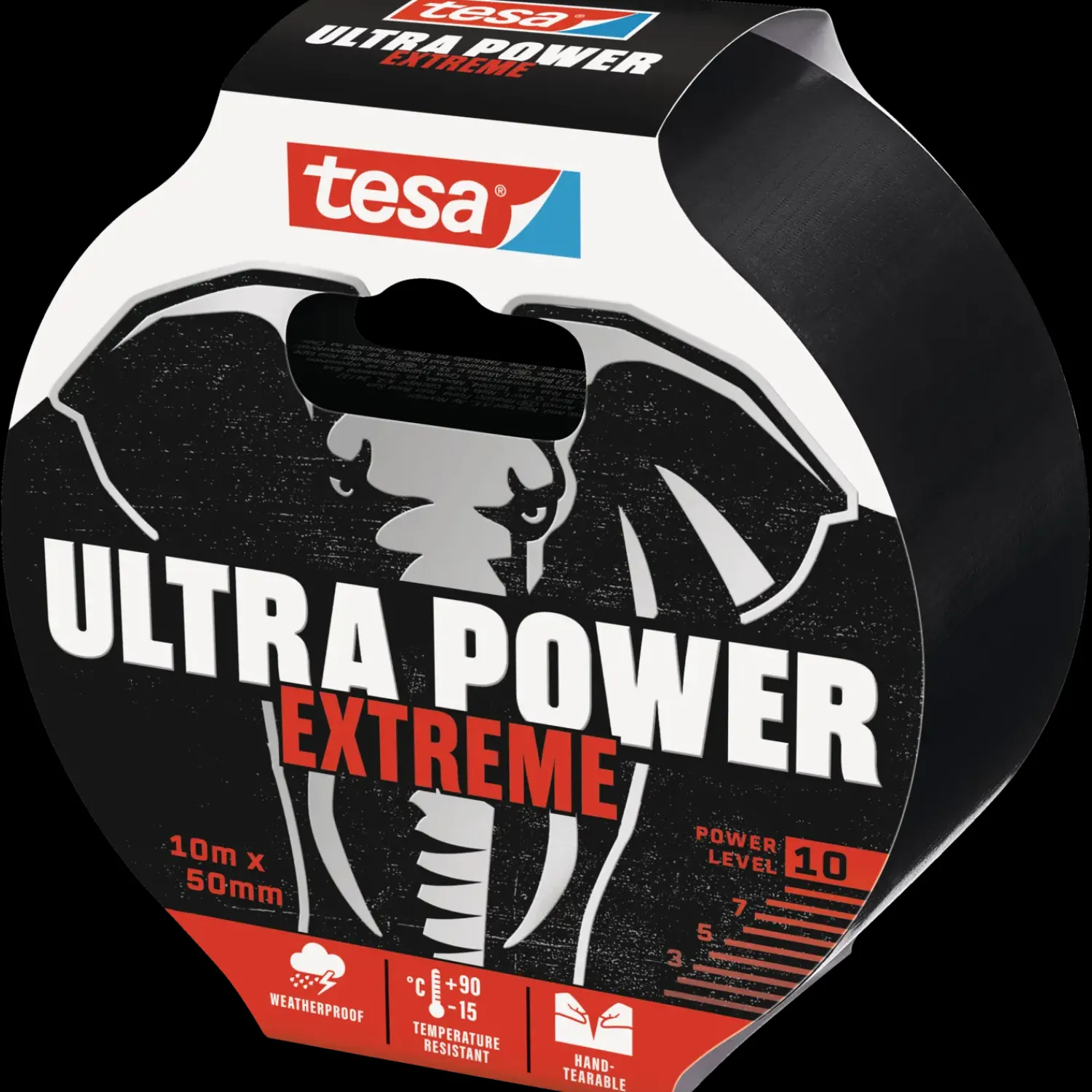 Tesa Tape^Ultra Power Extreme reparationstape 10 m x 50 mm sort