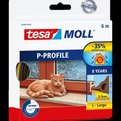 Tesa Tape Og Opmærkning^moll® P-Profil, brun 9 mm x 6 m