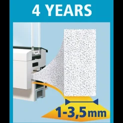 Tesa Tape Og Opmærkning^moll® Standard I-profil skumliste t/vinduer og døre hvid 9 mm x 6 m