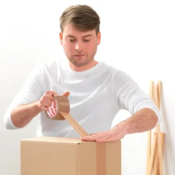 Sale Tesa pack® Basic pakketape 50 mm x 66 m brun