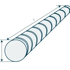 Hot Tibnor B550 ds kamstål 10 mm x 6 m