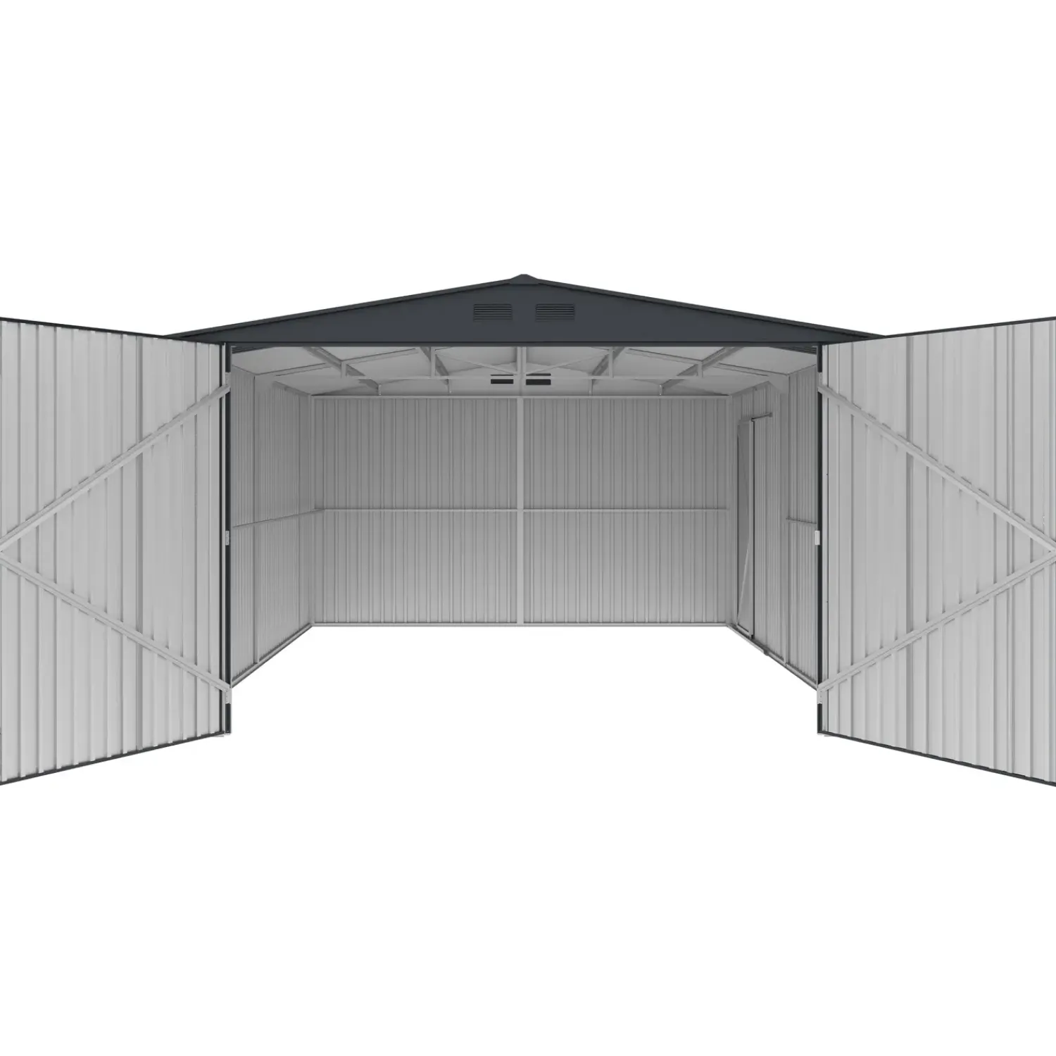 Outlet Torben redskabsskur 20,5 m², stål, mørkegrå