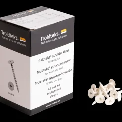 Troldtekt Træbetonskruer^® Strukturskrue Til Træ Og Stål 4,2X45 Mm Lys Natur 100 stk .