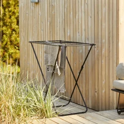 New Tørrestativ med vinger 18 m tørreplads sort