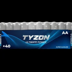 Batterier^Tyzon Alkaline AA batteri 40 stk.