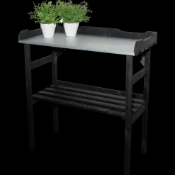 Unogarden plantebord m/metalplade sort 38x78x82 cm