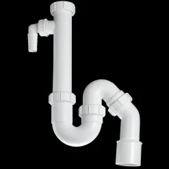 Afløb Og Rør^Vandlås t/køkkenvask m/slangestuds 1 1/2"x50 mm hvid