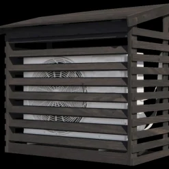 Tilbehør Til Varmepumper^Varmepumpeskjuler sort 102x102x52 cm - usamlet