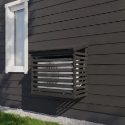 Tilbehør Til Varmepumper^Varmepumpeskjuler sort 102x102x52 cm - usamlet