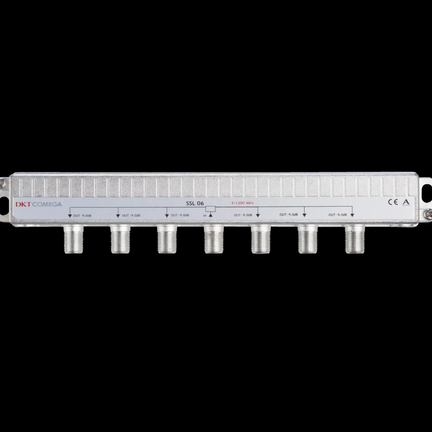 6-vejs signal fordeler for f-connector metal