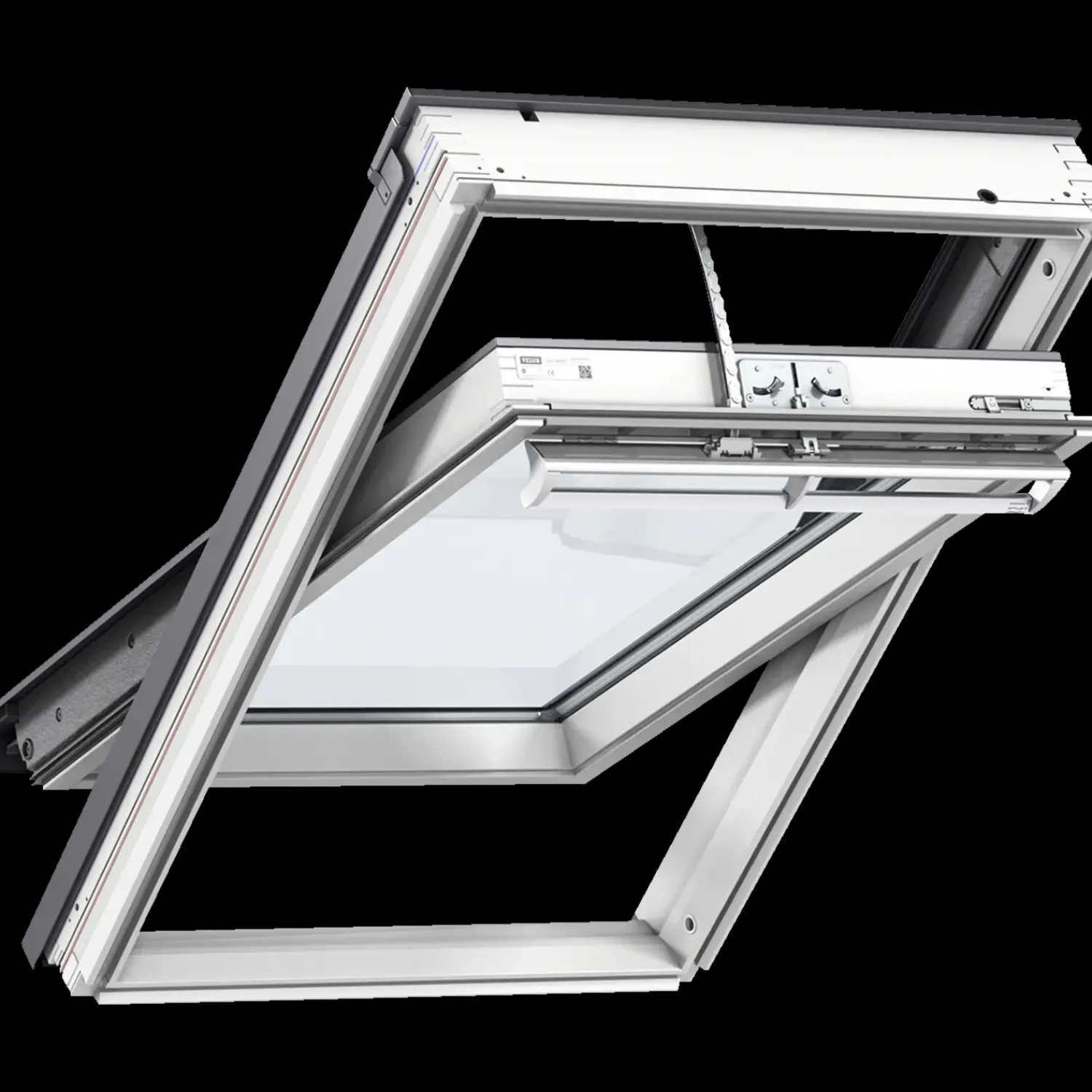 Velux Vinduer^GGL MK04 206821 fjernbetjent vippevindue 3-lags, hvidmalet fyrretræ 78x98 cm