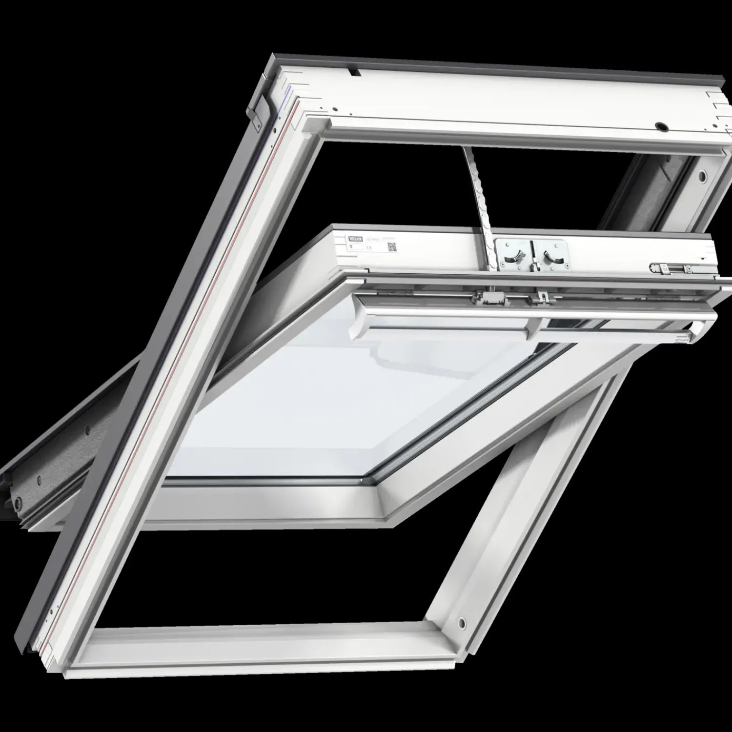 Velux Vinduer^GGL MK04 206821 fjernbetjent vippevindue 3-lags, hvidmalet fyrretræ 78x98 cm