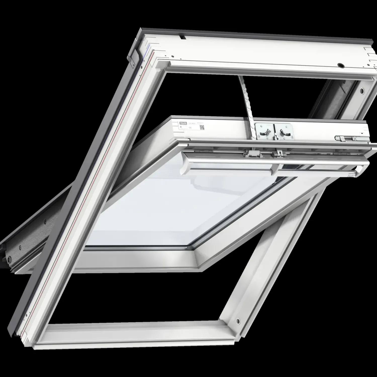 Velux Vinduer^GGL MK04 206821 fjernbetjent vippevindue 3-lags, hvidmalet fyrretræ 78x98 cm