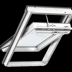 Velux Vinduer^GGU MK08 006821 fjernbetjent vippevindue hvid polyurethan 78x140 cm
