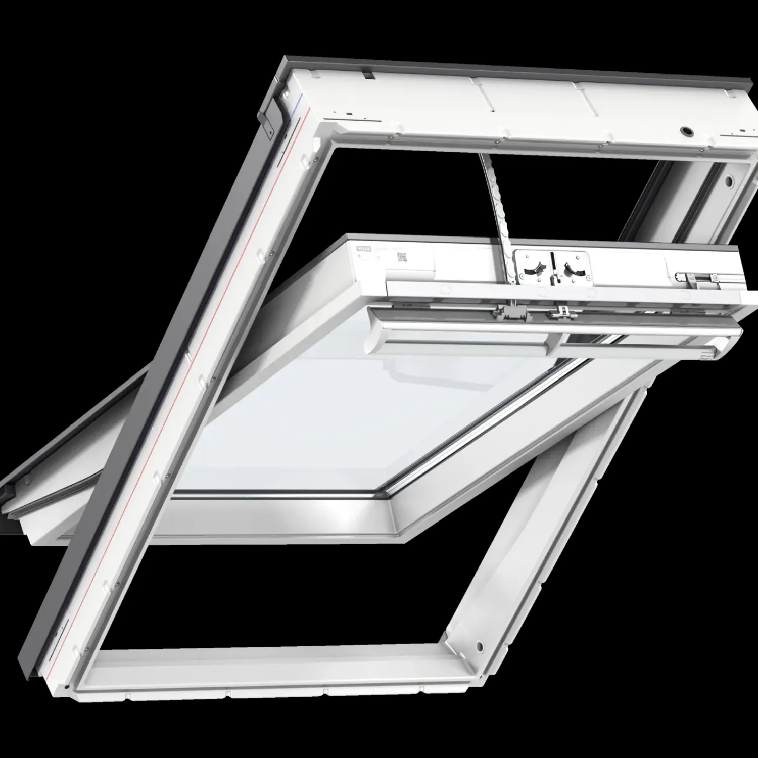 Velux Vinduer^GGU MK08 006821 fjernbetjent vippevindue hvid polyurethan 78x140 cm