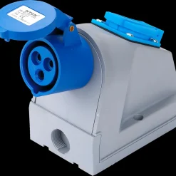 El-Installation^Vægudtag combo 2X230V CEE/DK grå