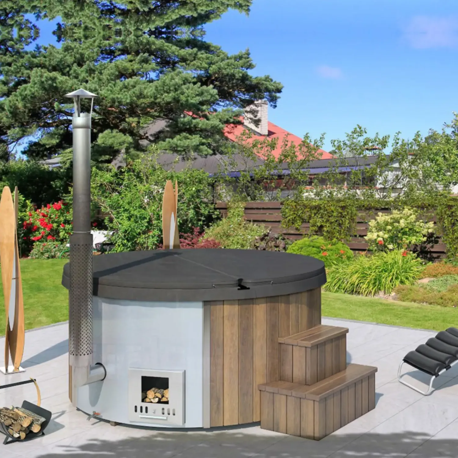 Discount Vildmarksbad HEIMDAL til 8 personer, Ø226 cm