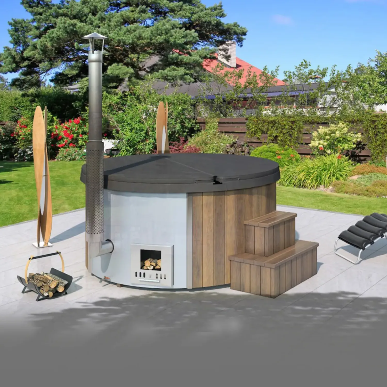 Clearance Vildmarksbad THOR til 6 personer, Ø200 cm