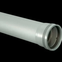 Kloakrør^Wafix ht/pp afløbsrør med muffe grå 110x1000 mm