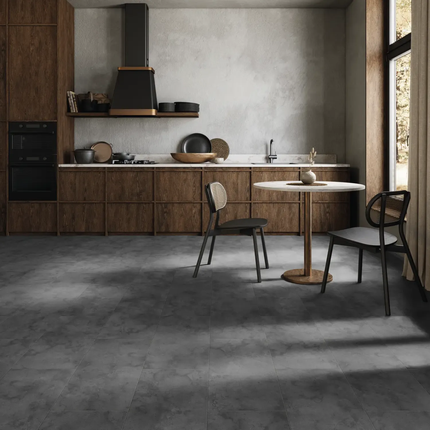 Wallmann Laminatgulve^Modern Tile laminatgulv graphite 8x330x638 mm