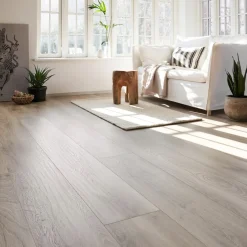 Vinylgulve^Wallmann Organic Silent hybridgulv hvid eg 9x245x2003 mm