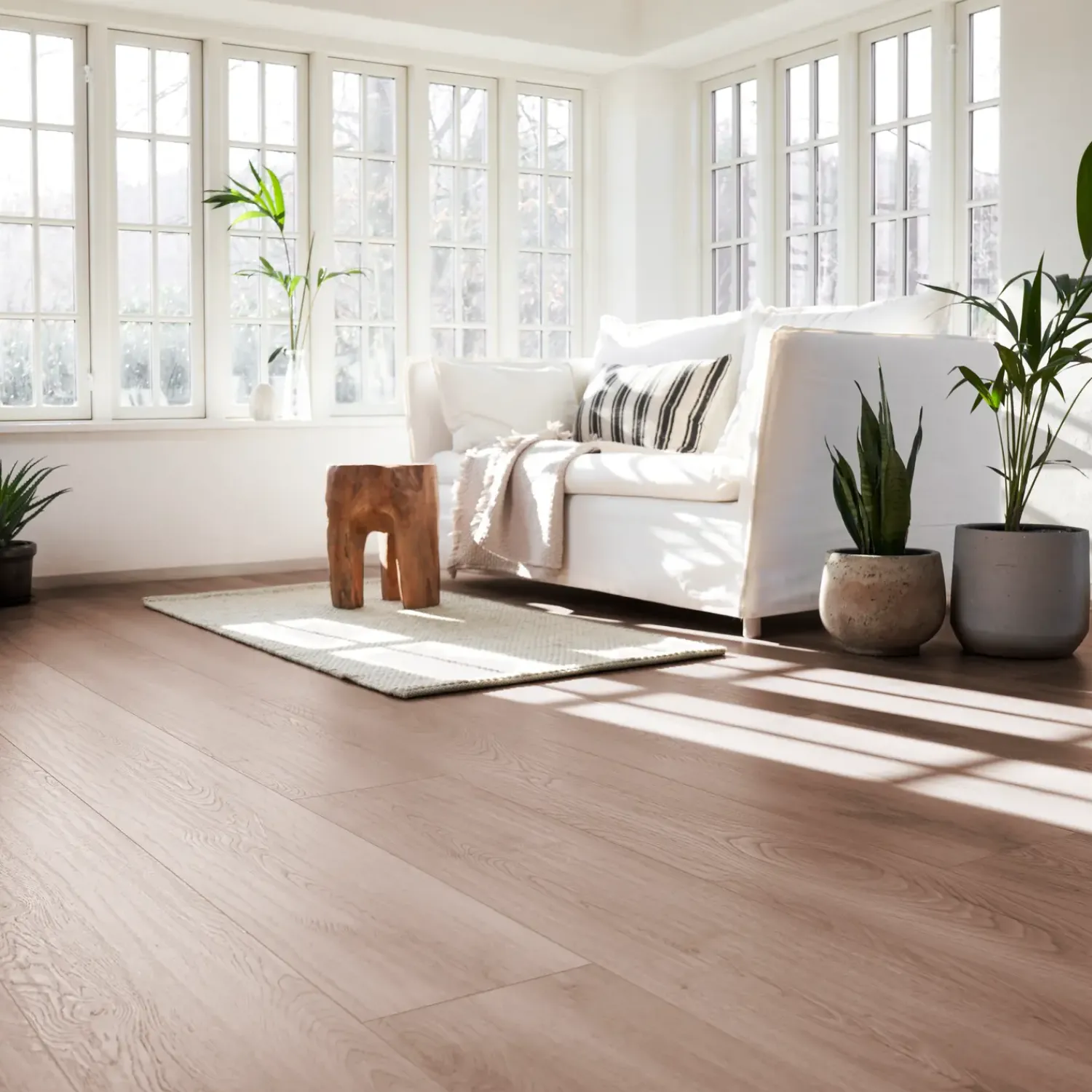 Online Wallmann Organic silent hybridgulv lys brun eg 245x2003x9 mm