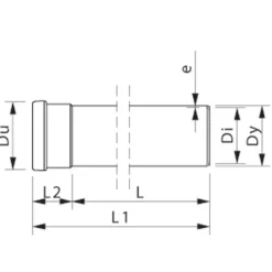 Wavin Kloakrør^kloakrør PVC-ML rød 160x1000 mm