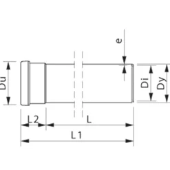 Clearance Wavin kloakrør PVC-ML rød 110x1000 mm