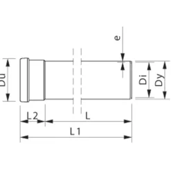 Outlet Wavin kloakrør PVC-ML rød 160x3000 mm