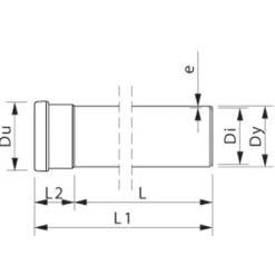Wavin Kloakrør^kloakrør PVC-ML rød 110x3000 mm