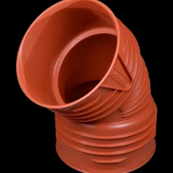 Kloakrør^Wavin Optirib PP bøjning 200 mm x 45°
