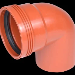 Wavin Kloakrør^Wafix kloakrør PP rød bøjning 88,5° x 160 mm