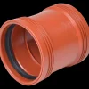 Wavin Wafix kloakrør PP rød dobbeltmuffe 160 mm