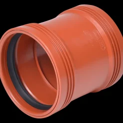 Wavin Wafix kloakrør PP rød dobbeltmuffe 160 mm