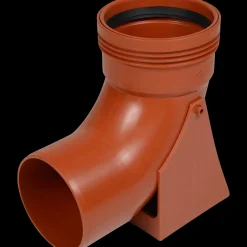 Wavin Kloakrør^Wafix kloakrør PP rød fodbøjning 88,5°x110 mm