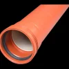 Wavin Kloakrør^Wafix kloakrør PP SN4 rød med muffe 110x3000 mm