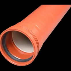 Wavin Kloakrør^Wafix kloakrør PP SN4 rød med muffe 110x3000 mm