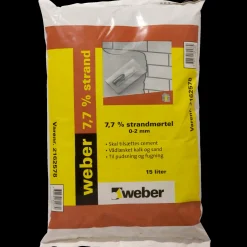 Dame Weber Saint Gobain Mørtel Og Puds^Weber 7,7% strandmørtel 0-2 mm. 15 L