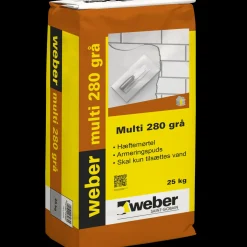 Hot Weber Saint Gobain Weber Multi 280 grå hæftemørtel / tyndpuds 25 kg