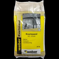 Hot Weber Saint Gobain Weber ovntørret kvartssand 0,3-1,0 mm. 20 kg.