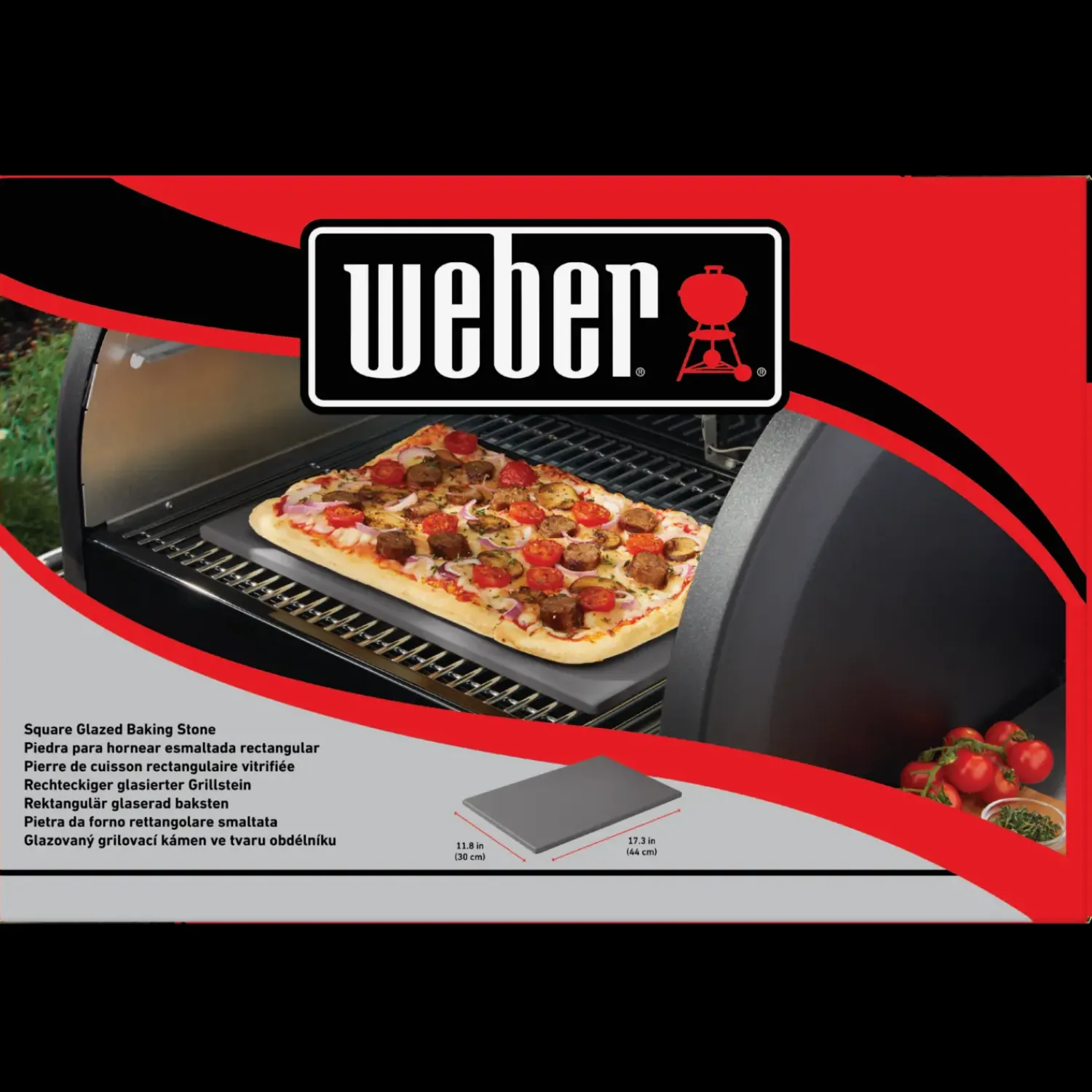 Weber Tilbehør Til Pizzaovne|Stegeplader Og Holdere^pizzasten 30x44 cm grå