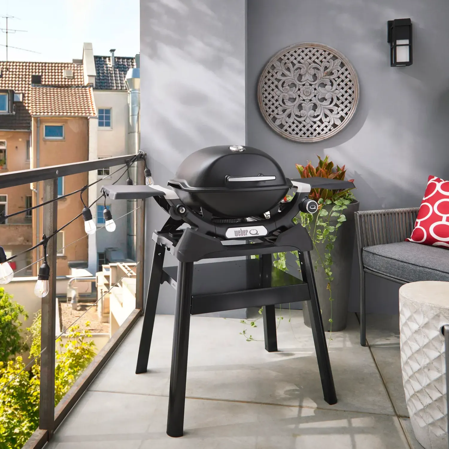 Weber Weber Gasgrill^® Q1200N gasgrill med stander